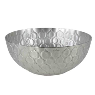 Vaso metallo ciotola argento