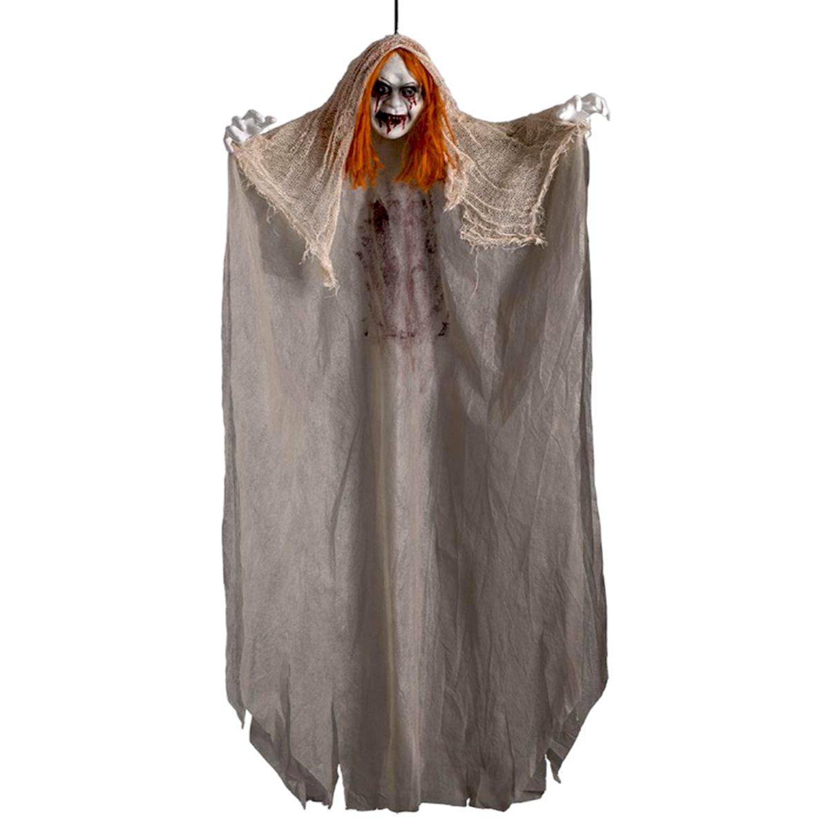 Scheletro zombie capelli arancioni