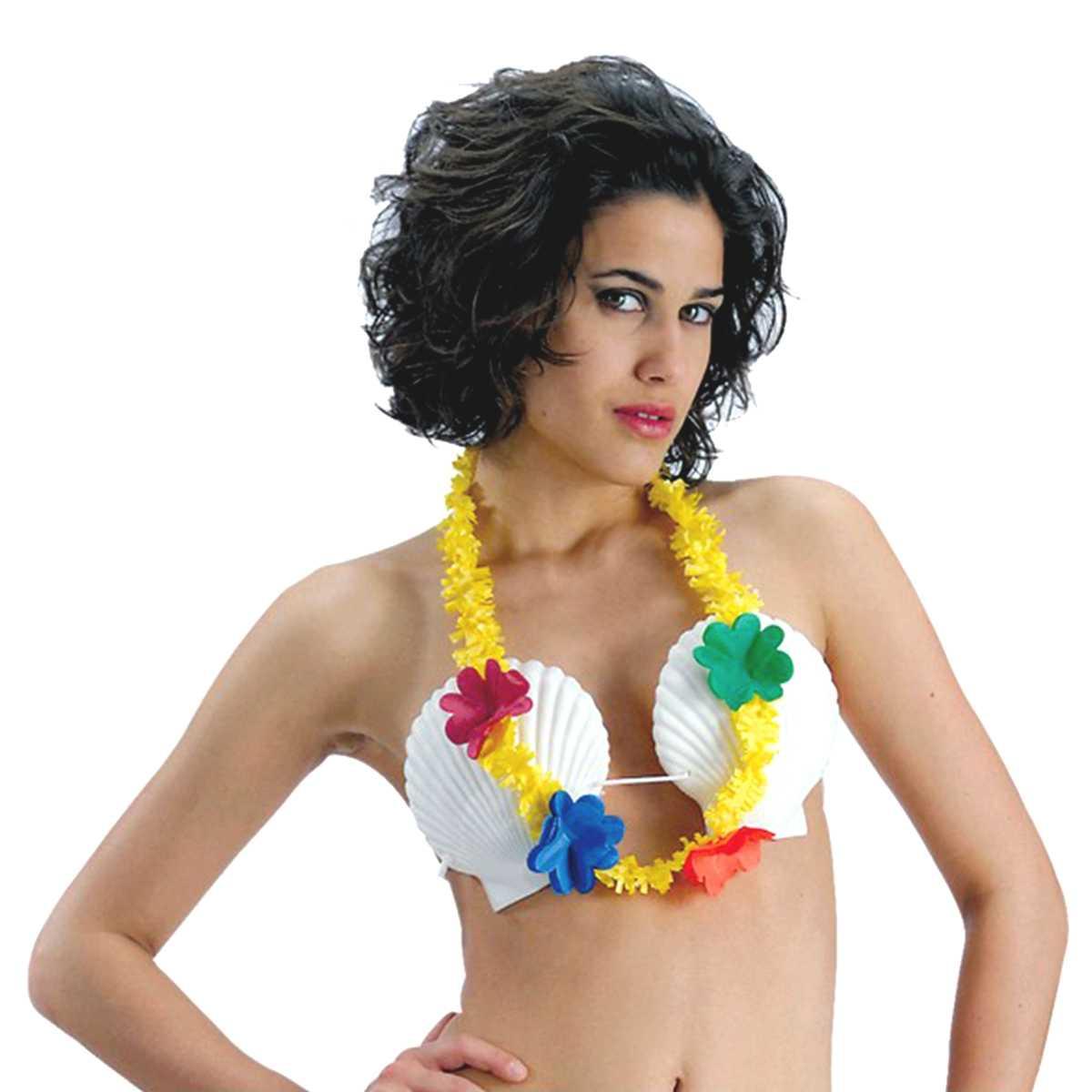 Collana hawaii fiori carta multicolor