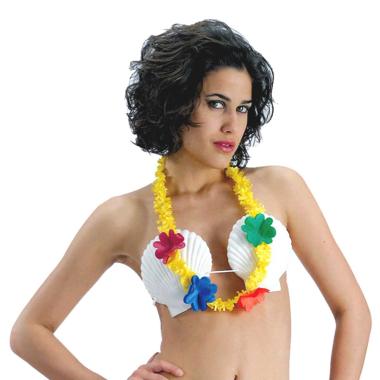 Collana hawaii fiori carta multicolor