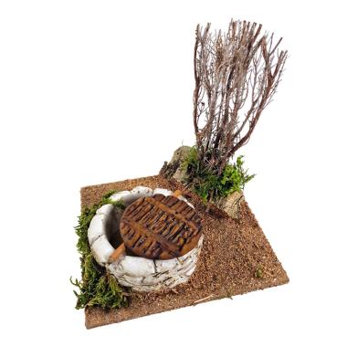 Pozzo presepe pianta secca marrone