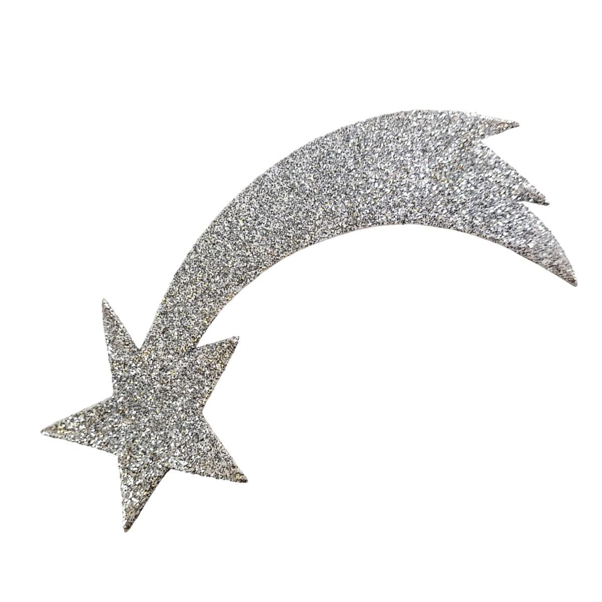 Stella presepe cometa argento glitter