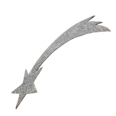Stella presepe cometa argento glitter