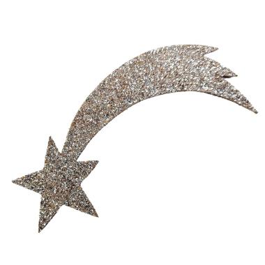 Stella presepe cometa argento glitter