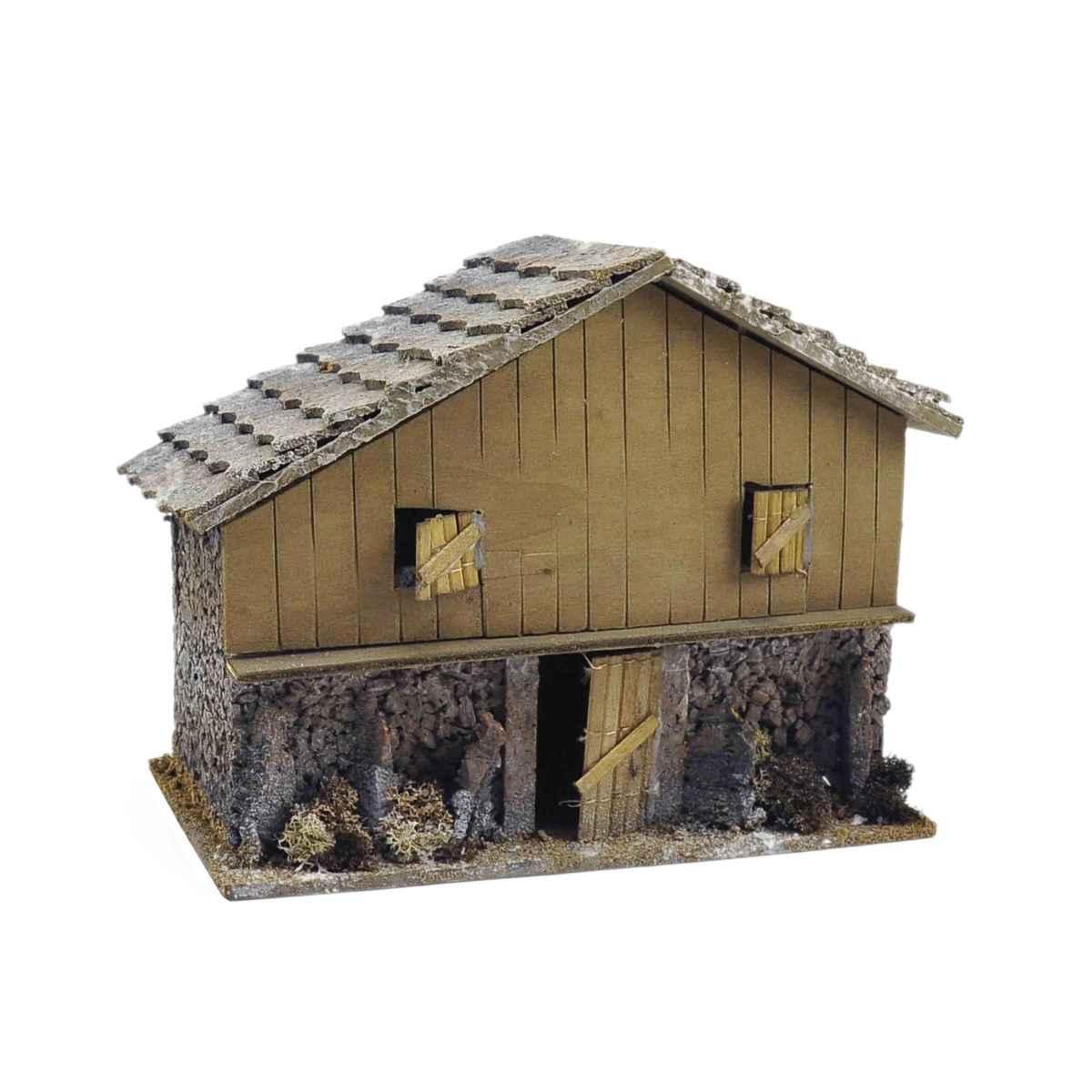 Casetta presepe rimessa attrezzi luce