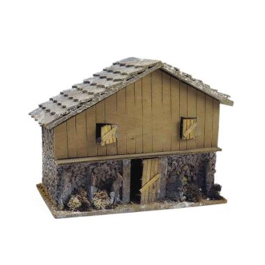 Casetta presepe rimessa attrezzi luce