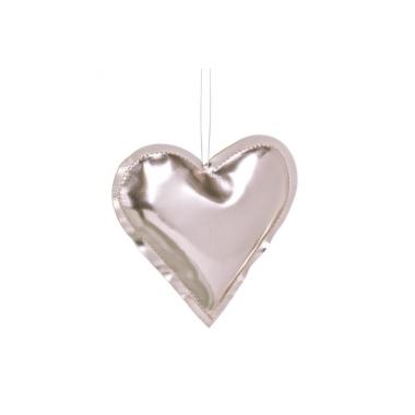 Cuore ecopelle oro Ø 11 cm