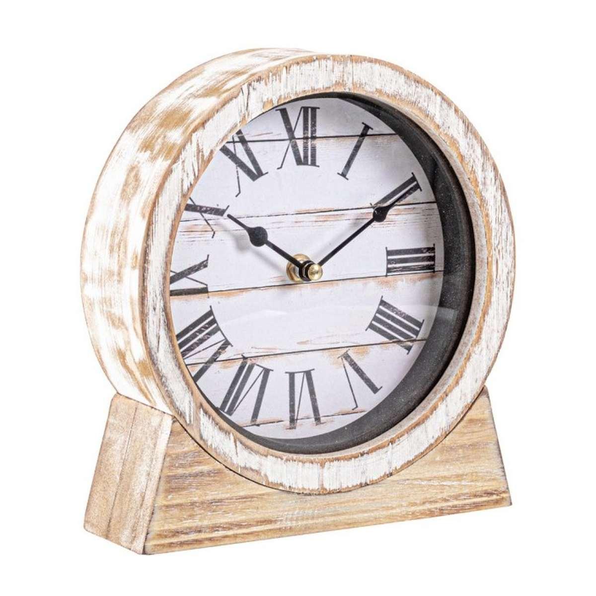 Orologio da tavolo legno ticking 20 x 22 cm