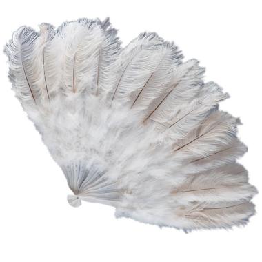 Ventaglio piume struzzo lusso bianche