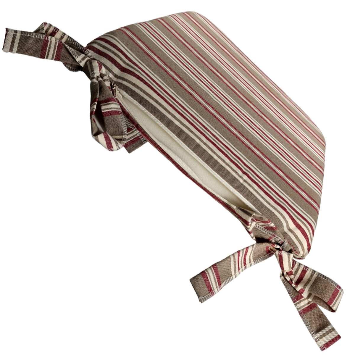 Cuscino sedia teflon rayur antimacchia righe rosso 37 x 37 cm