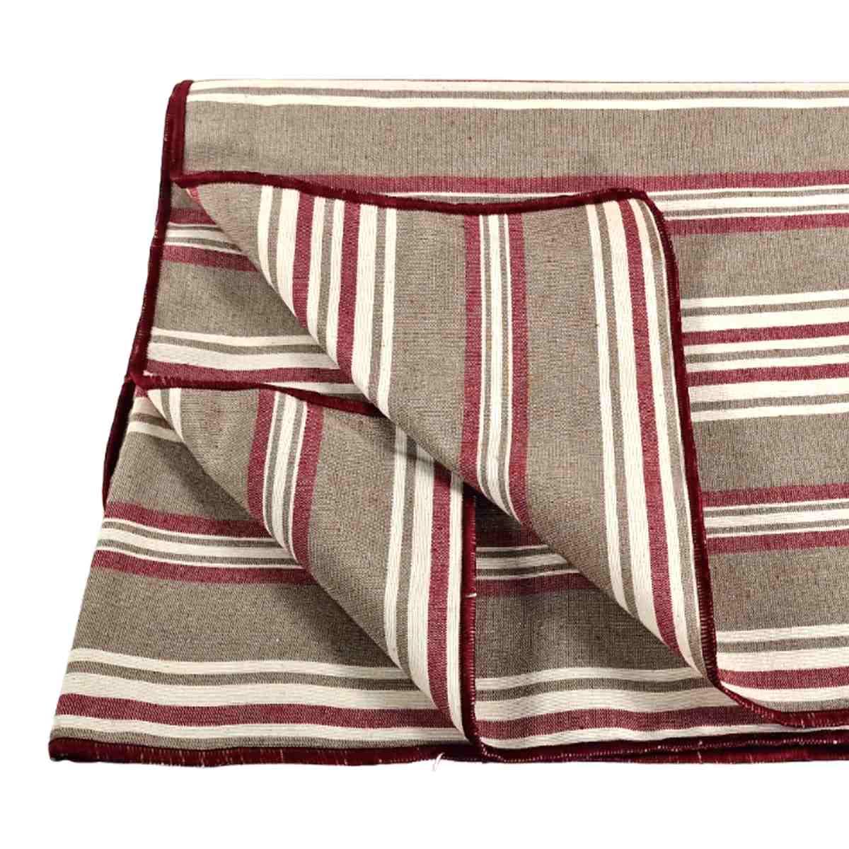 Runner teflon antimacchia rayur righe rosso 50 x 140 cm