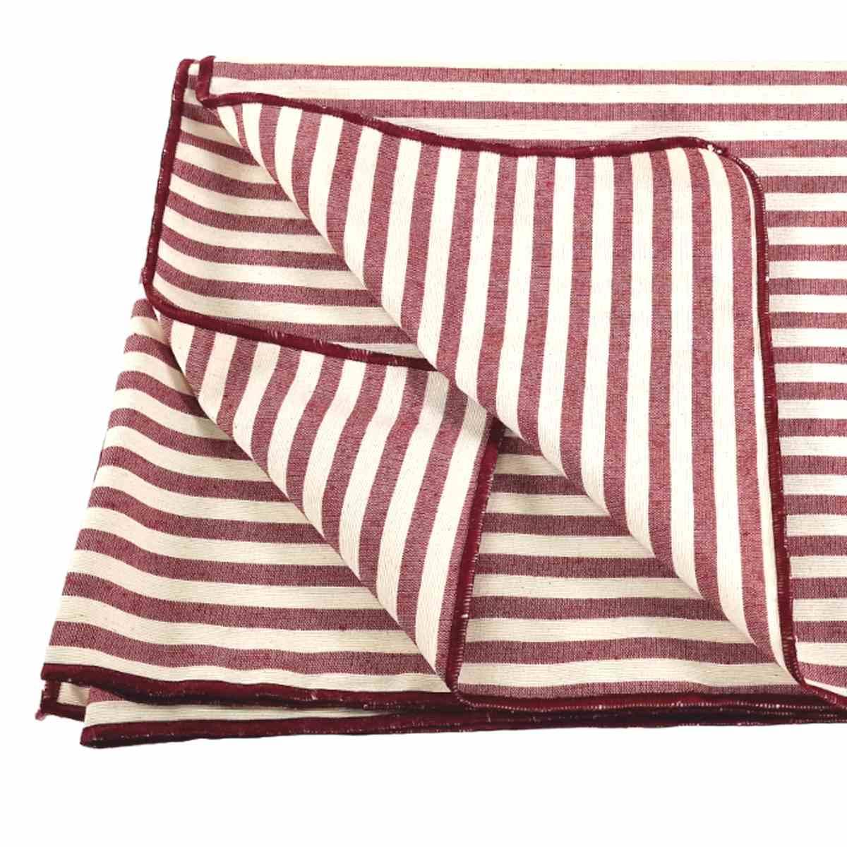 Runner teflon antimacchia rayur righe rosso 50 x 140 cm