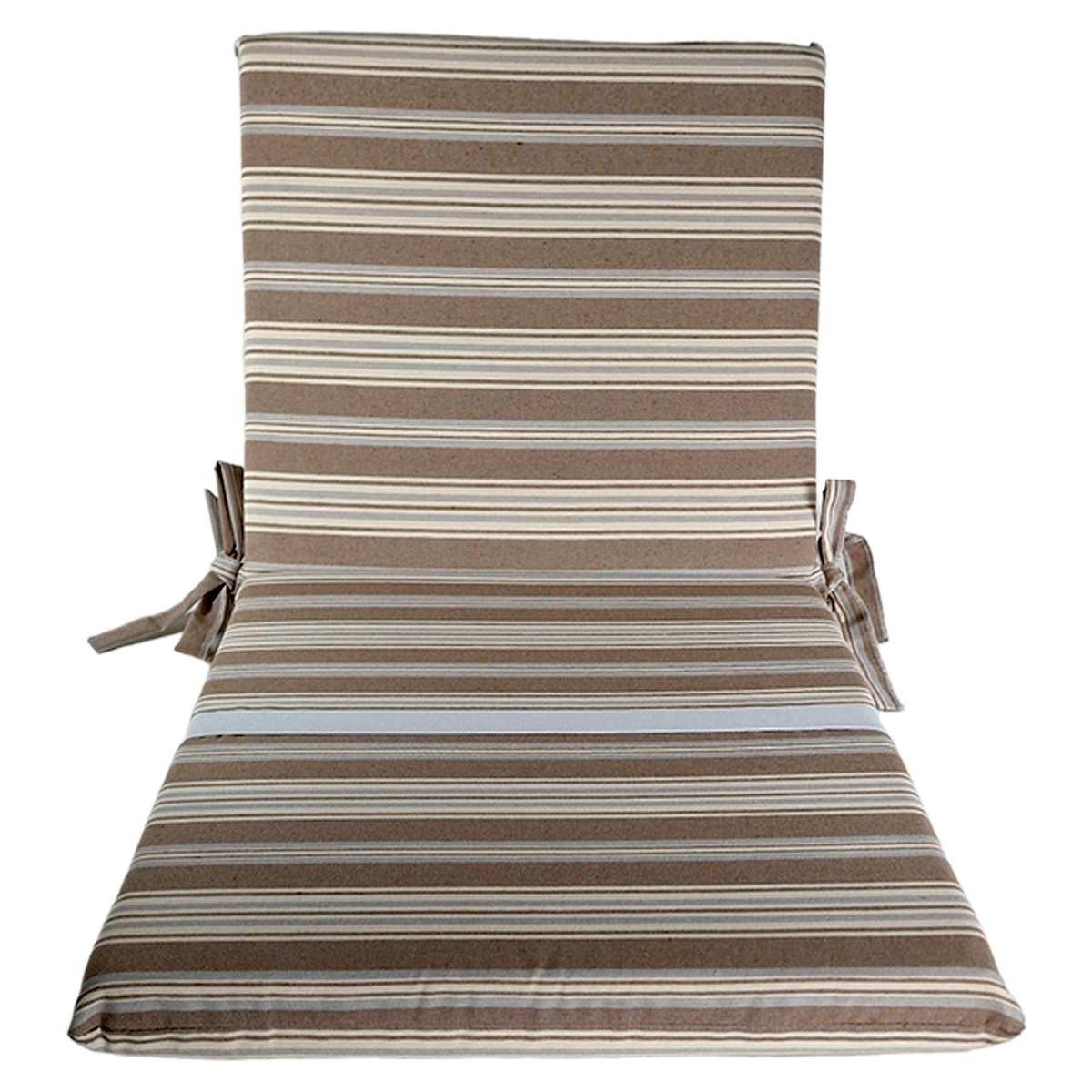 Cuscino sdraia rayur teflon righe azzurro 95 x 45 x 5 cm