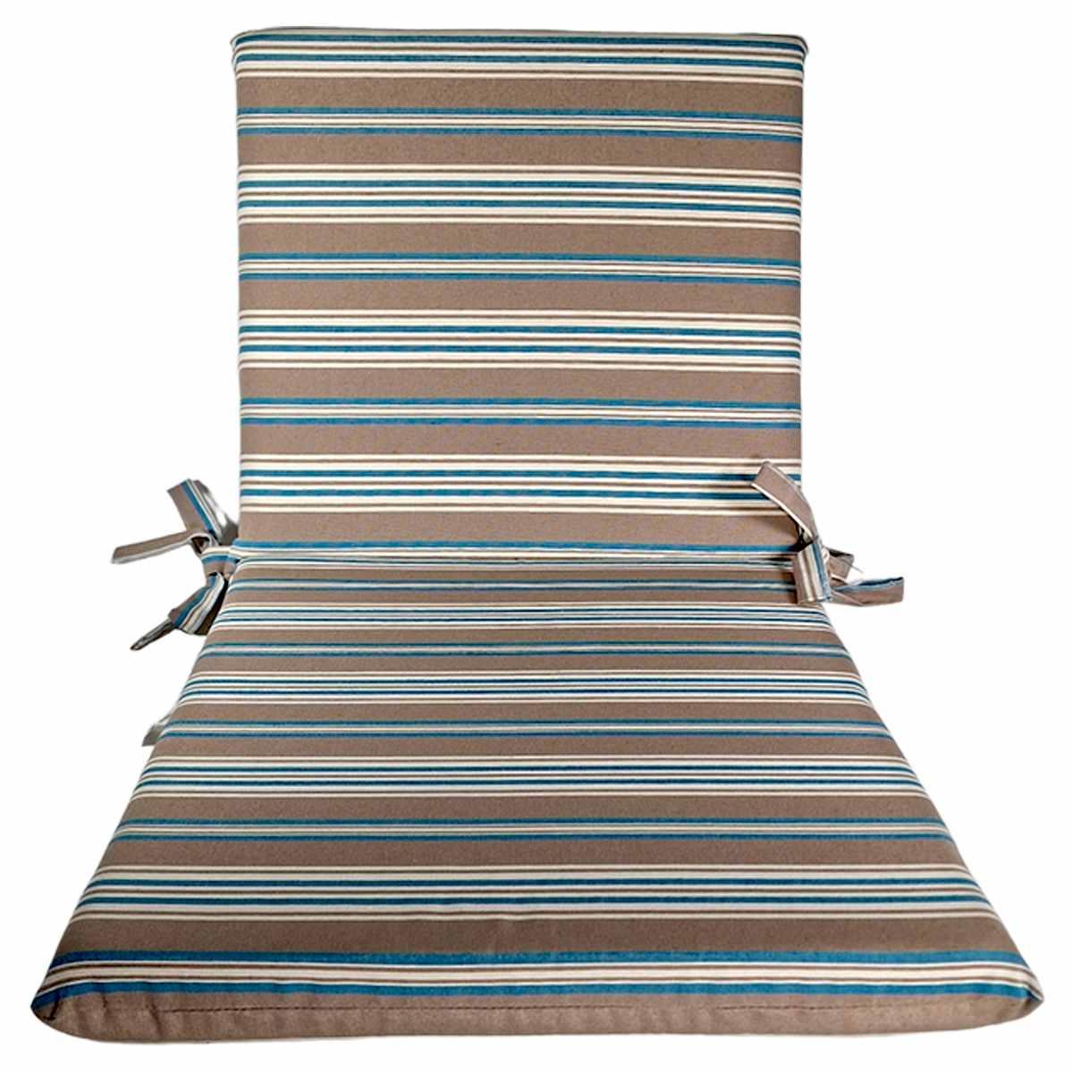 Cuscino sdraia rayur teflon righe blu 95 x 45 x 5 cm