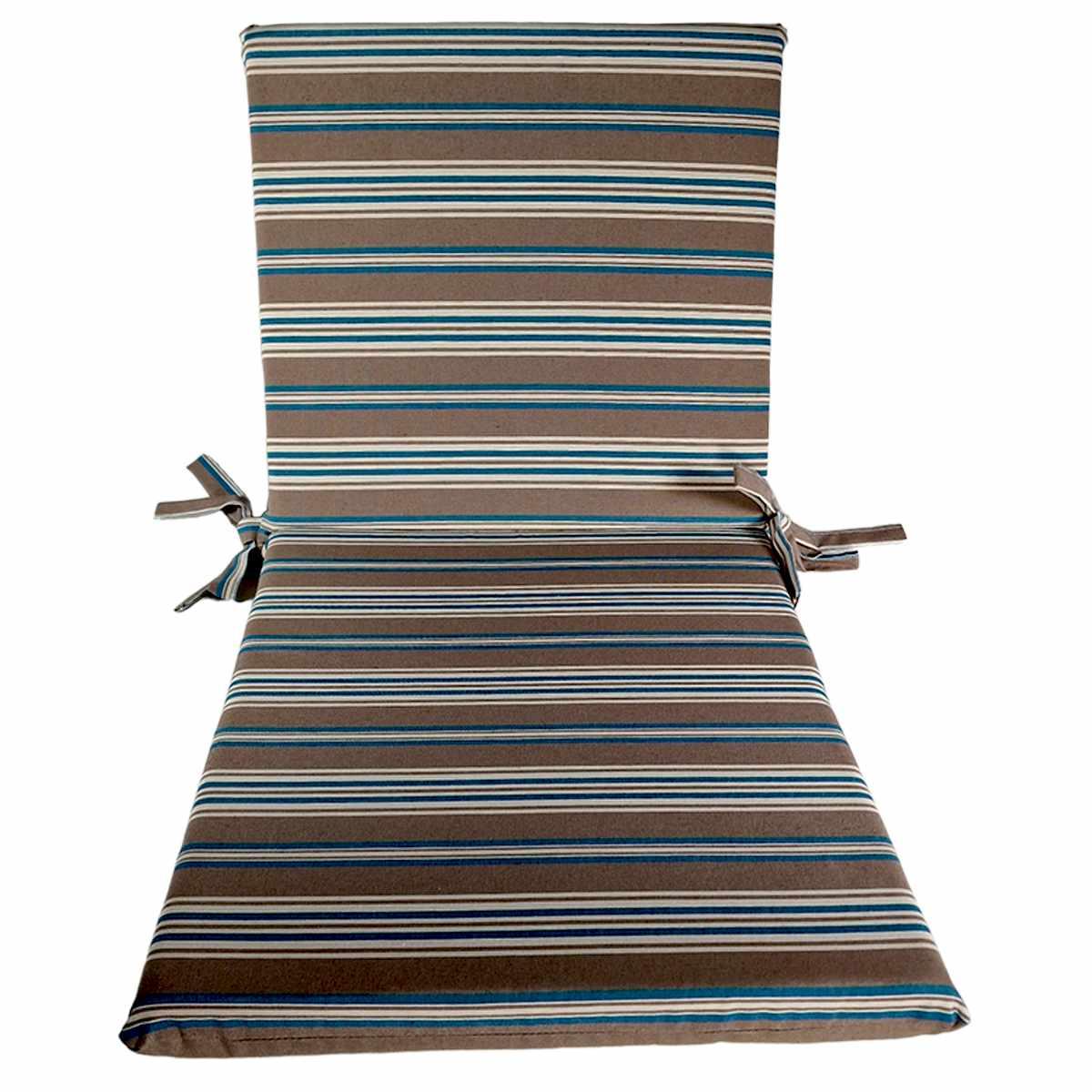 Cuscino sdraia rayur teflon righe blu 95 x 45 x 5 cm