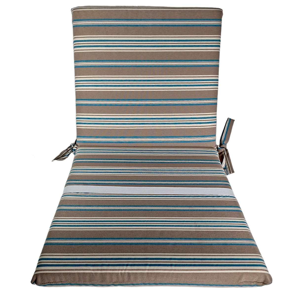 Cuscino sdraia rayur teflon righe blu 95 x 45 x 5 cm