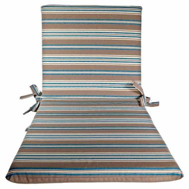 Cuscino sdraia rayur teflon righe blu 95 x 45 x 5 cm