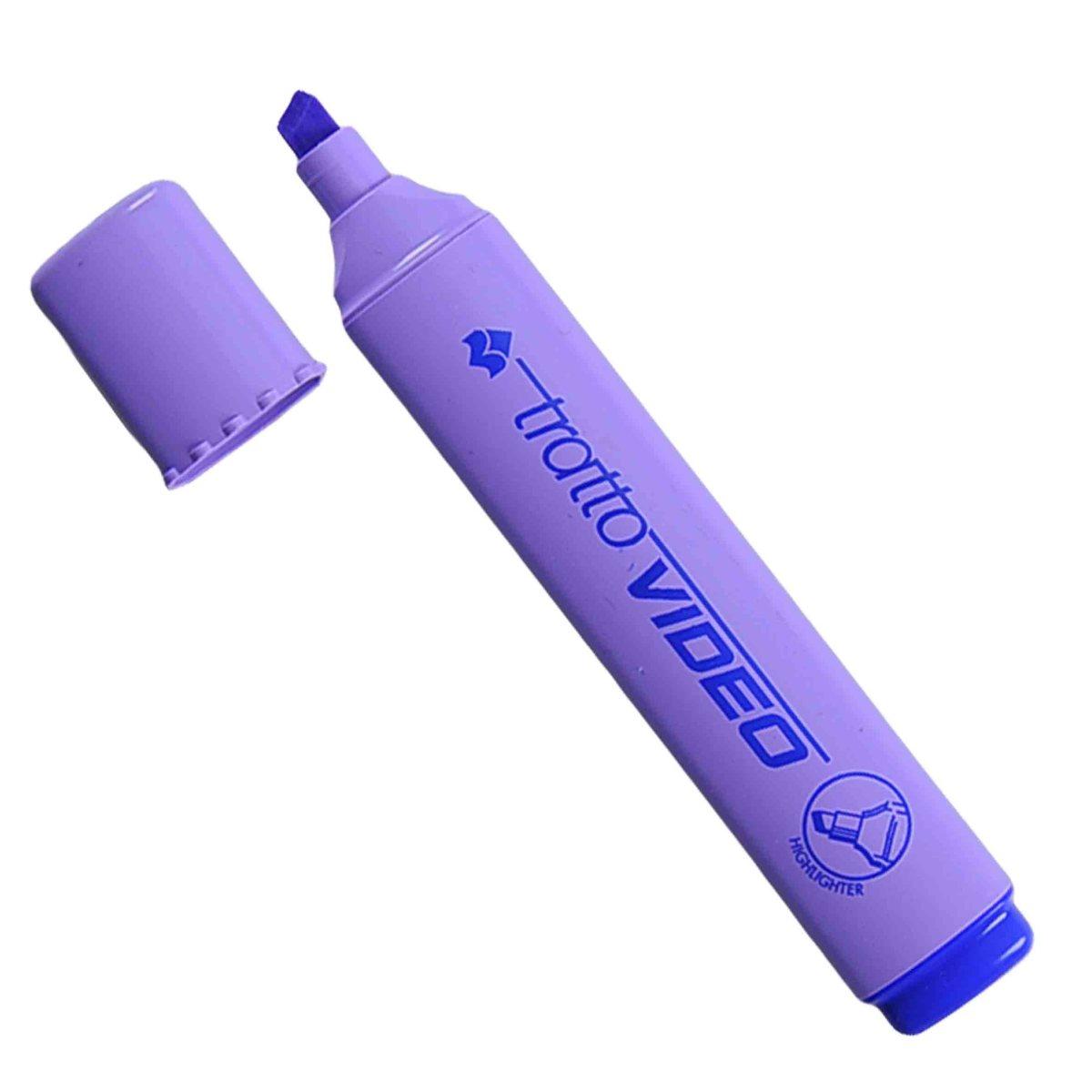 Evidenziatore Tratto Video Viola Punta Rett. |Tratto Marker