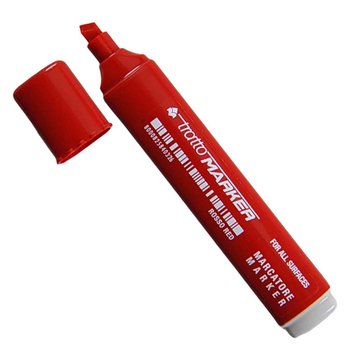 Pennarello Tratto Marker Rosso Punta Rett. |Tratto Marker