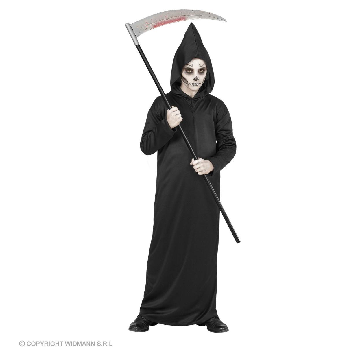 Costume della notte nero cappuccio grim reaper