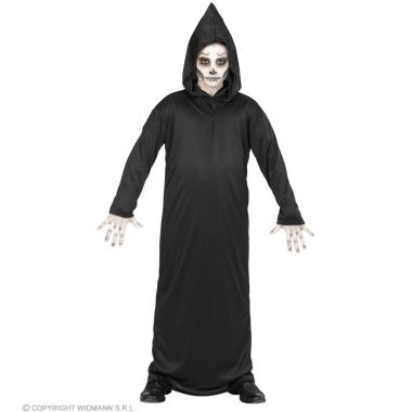 Costume della notte nero cappuccio grim reaper