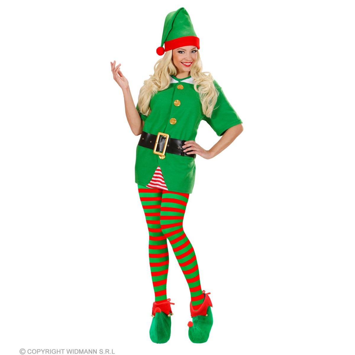 Collant righe verde rosso