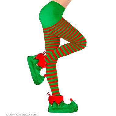 Collant righe verde rosso