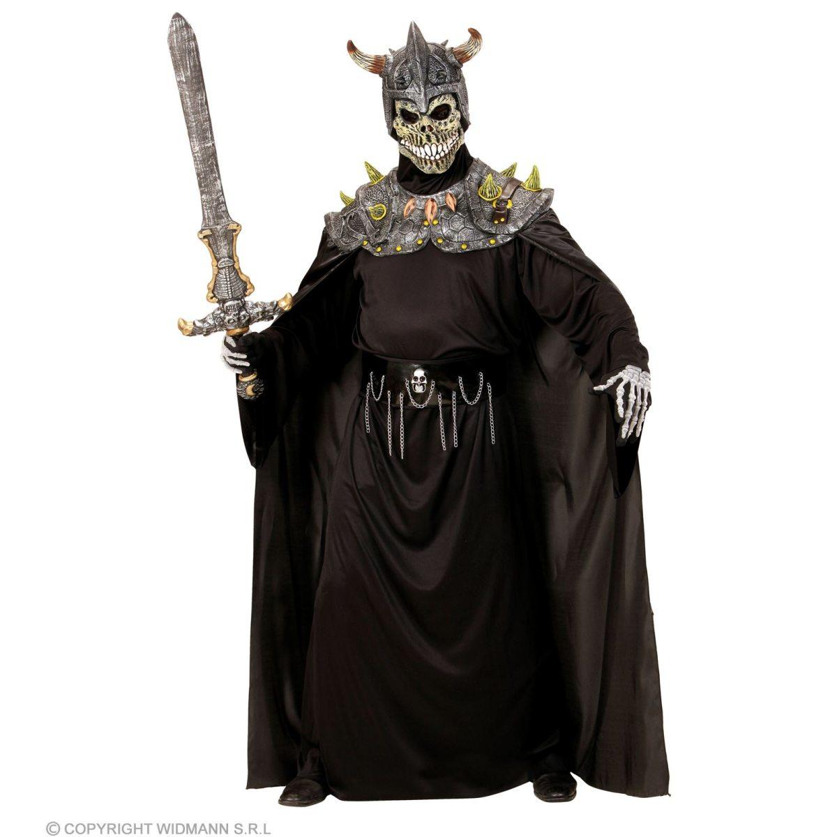 Mantello nero maschera teschio