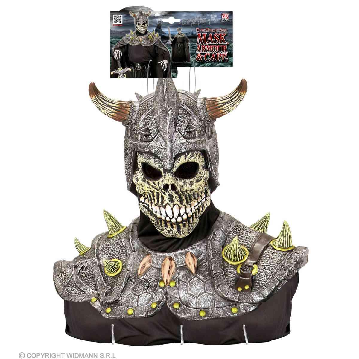 Mantello nero maschera teschio