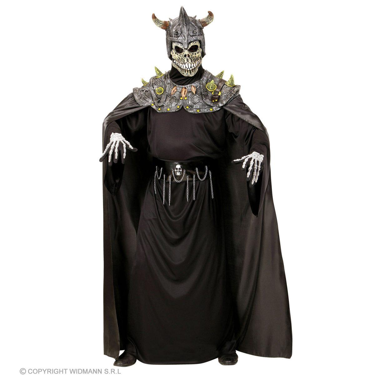 Mantello nero maschera teschio