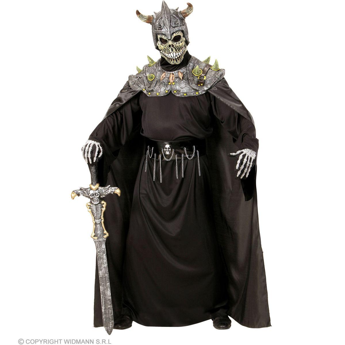 Mantello nero maschera teschio