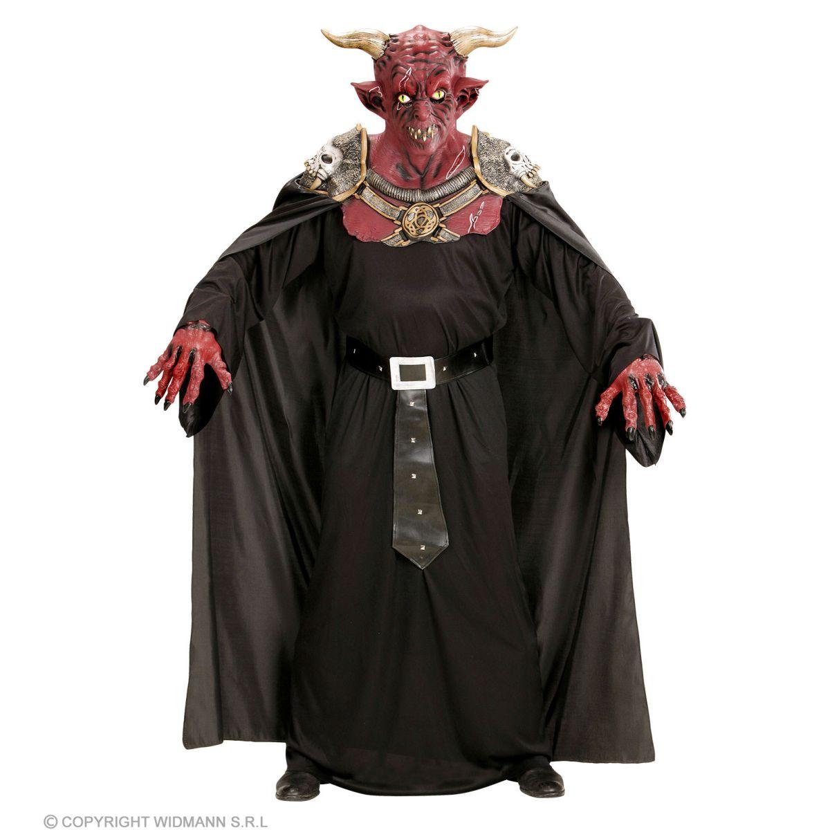 Mantello nero maschera diavolo guerriero