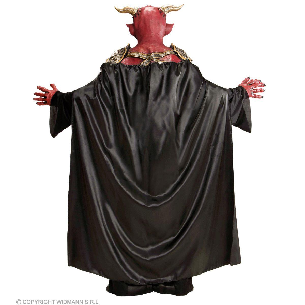 Mantello nero maschera diavolo guerriero
