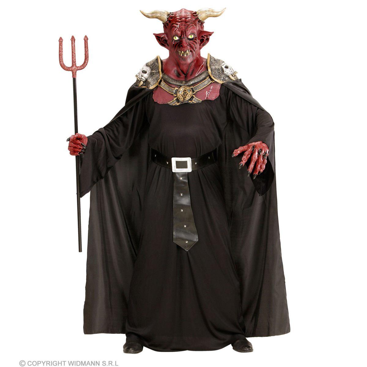Mantello nero maschera diavolo guerriero