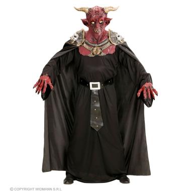 Mantello nero maschera diavolo guerriero