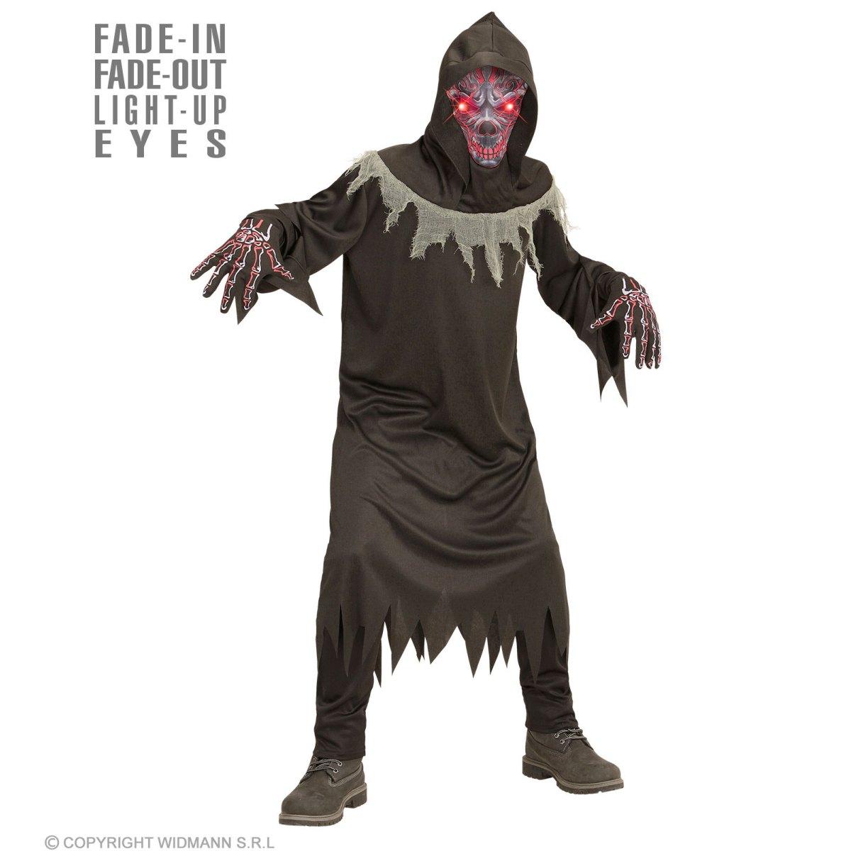 Costume demonio maschera cappuccio