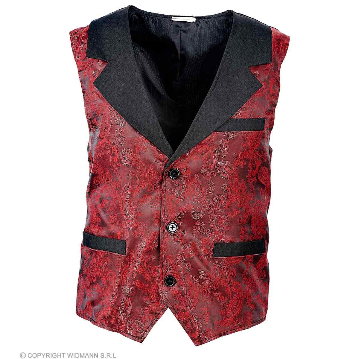 Costume gilet bordeaux jacquard
