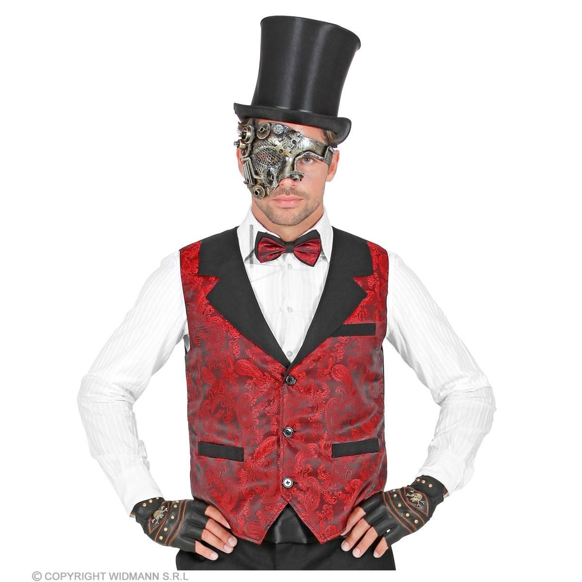 Costume gilet bordeaux jacquard