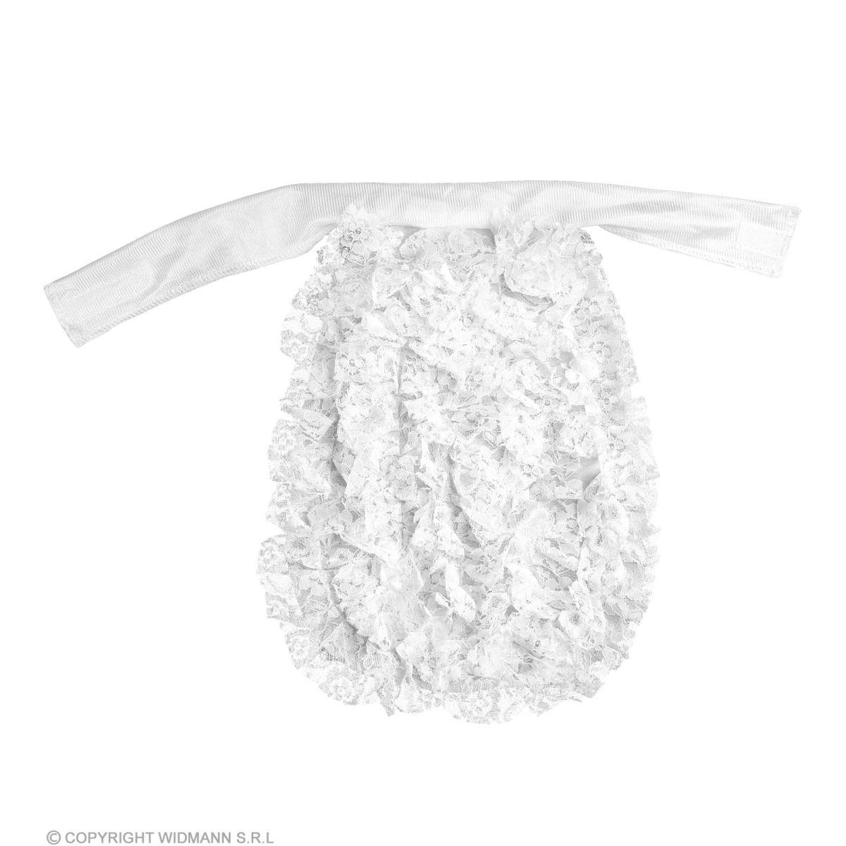 Jabot in pizzo bianco