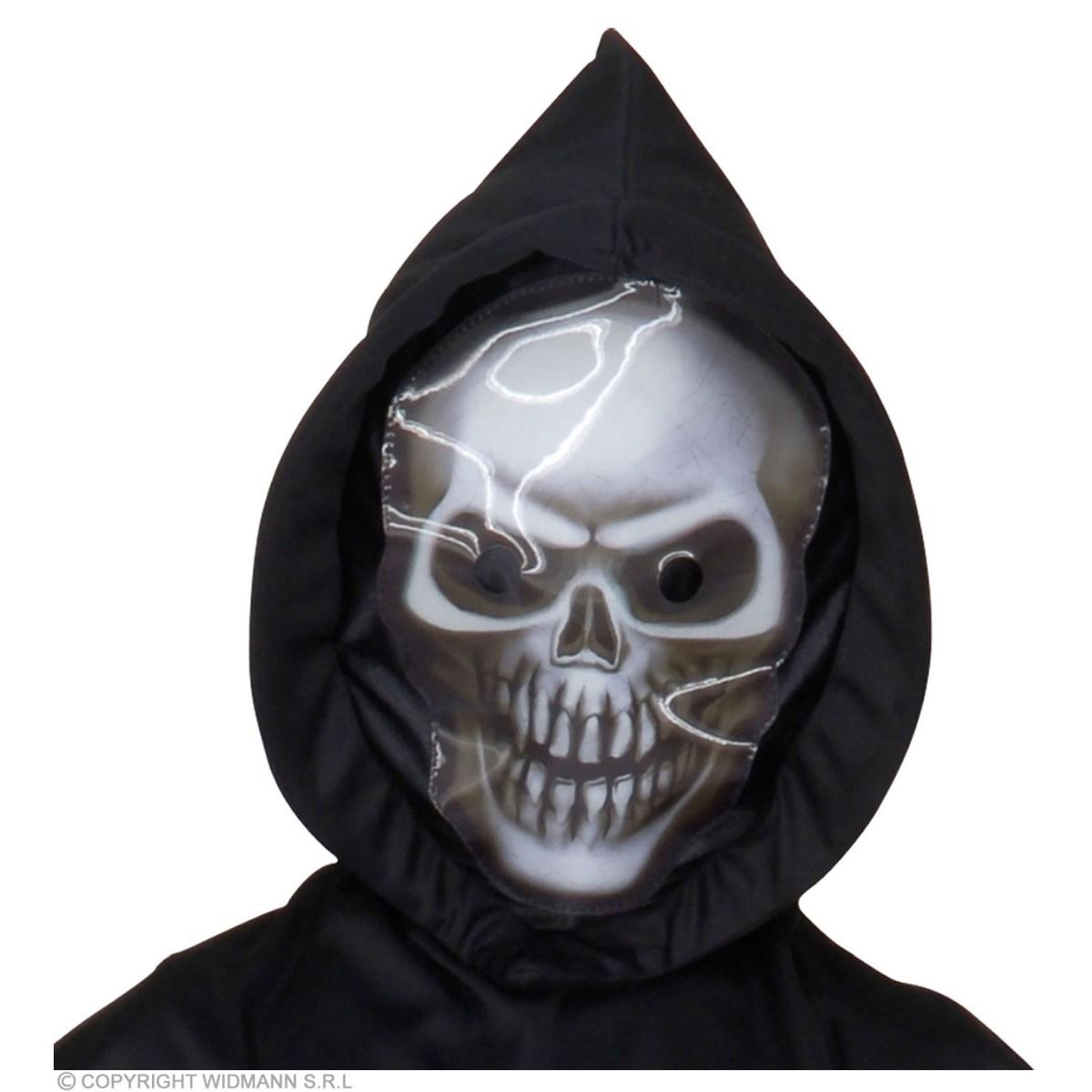 Costume mietitore nero cappuccio grim reaper
