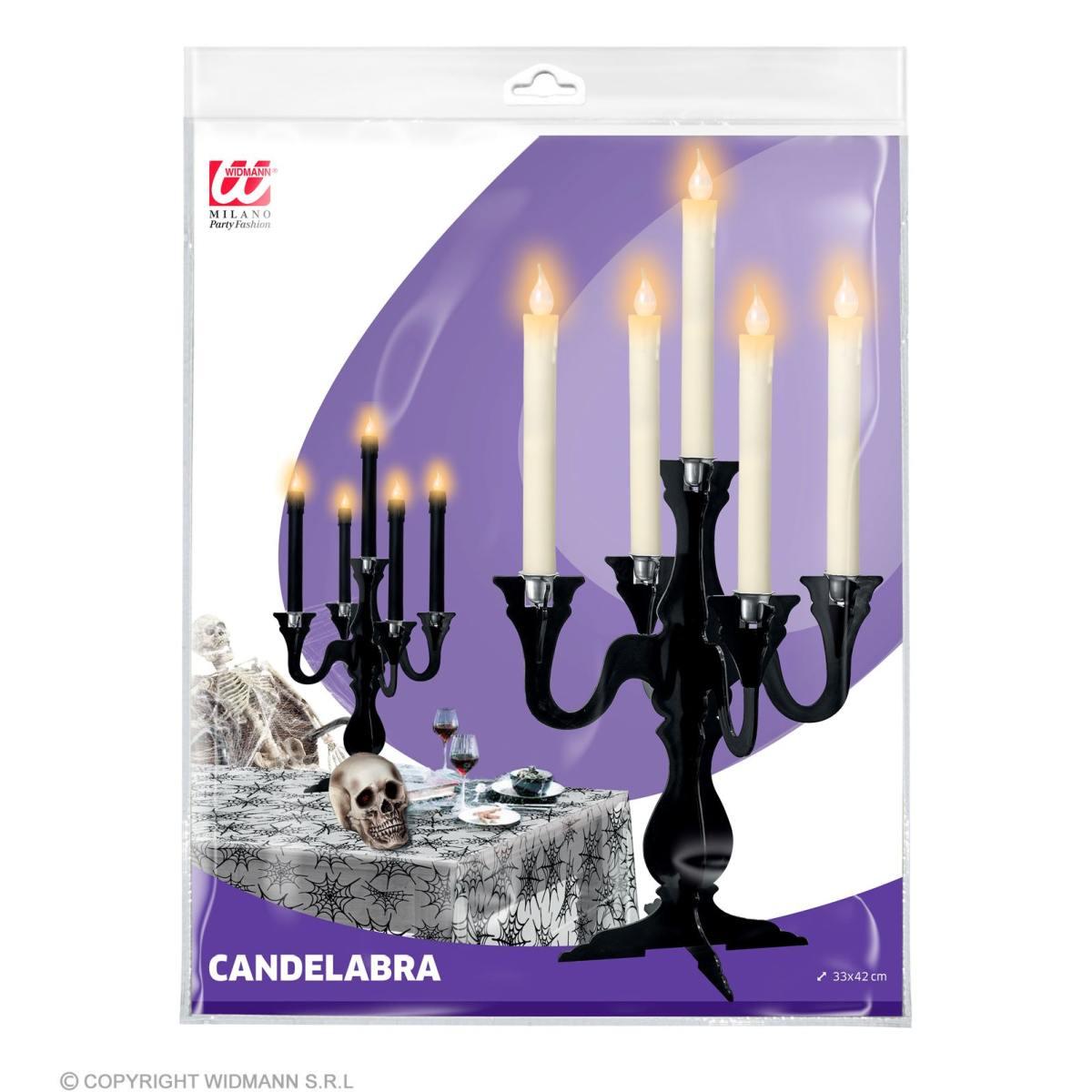 Candelabro halloween nero 5 posti
