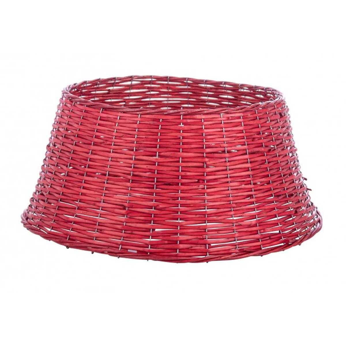 Copri base albero natale vimini rosso Ø 45 cm