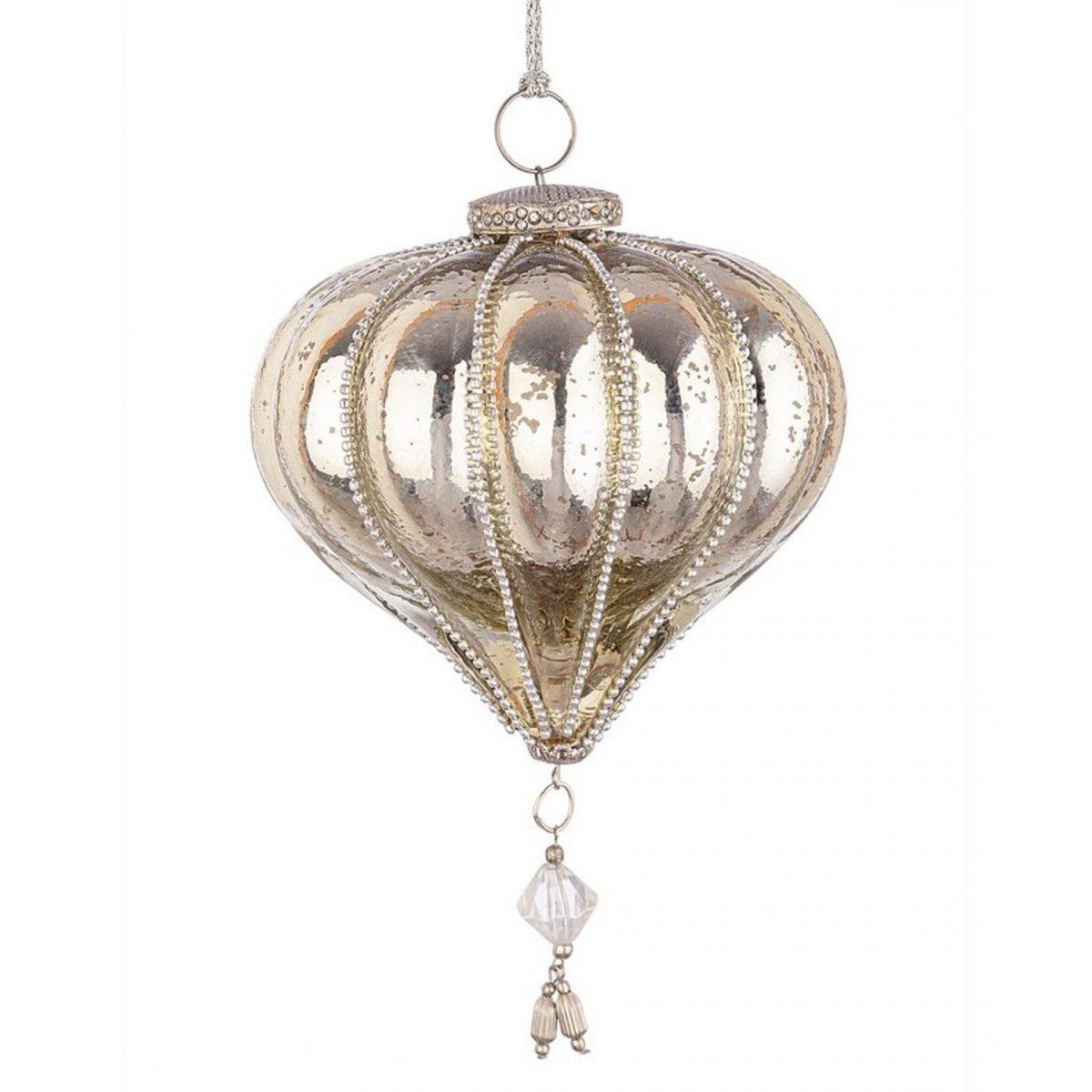 Pendaglio natalizio valiant trottola oro Ø 12,5 cm
