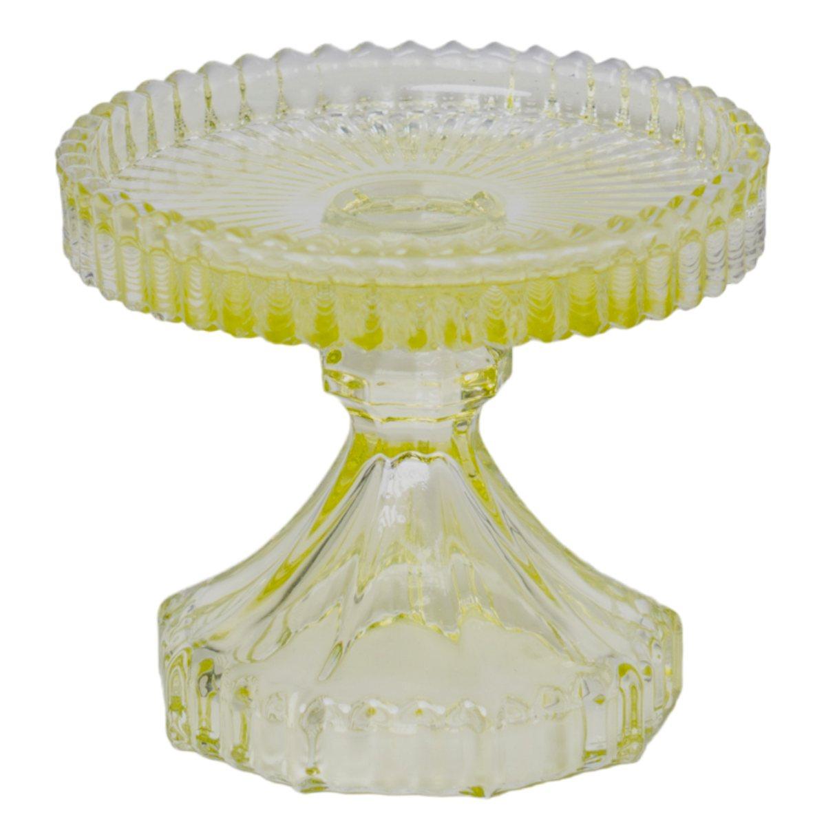 Porta candela natalizio 1 posto vetro kristal verde Ø 10 cm