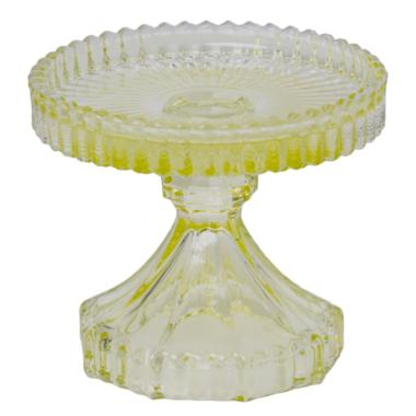 Porta candela natalizio 1 posto vetro kristal verde Ø 10 cm
