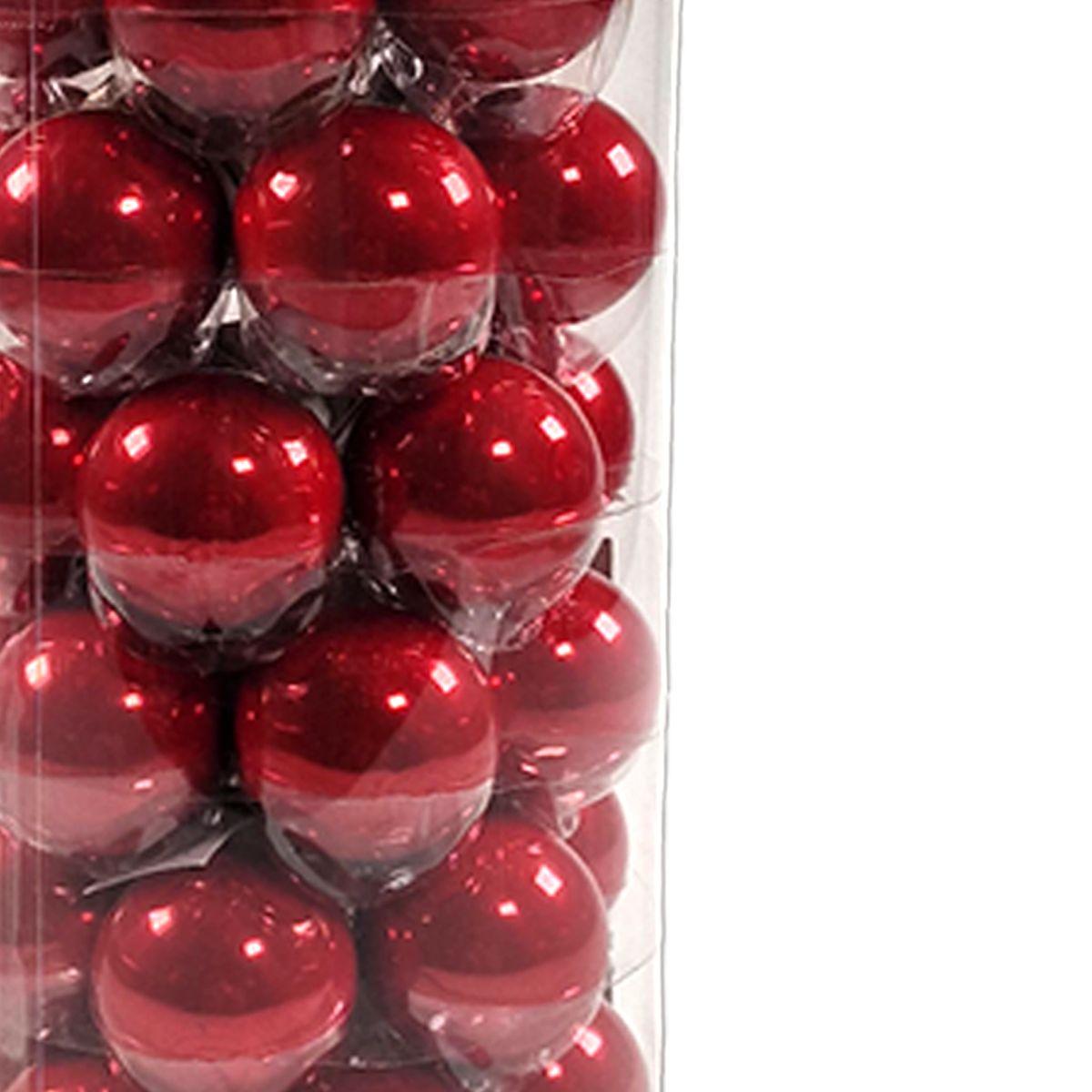 Pallina natalizia vetro rosso porpora Set 36 pz