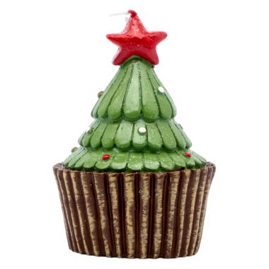 Candela natale albero natale 7 x 11 cm