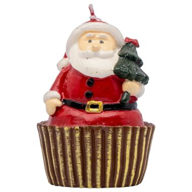 Candela natale babbo natale 7 x 11 cm