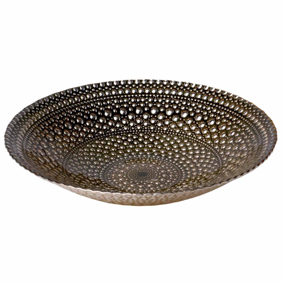 Piatto Tavola Vetro Mille Bolle Verde Oro cm.Ø30 |Silani