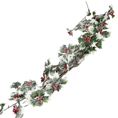 Ghirlanda natalizia verde agrifoglio 120 cm